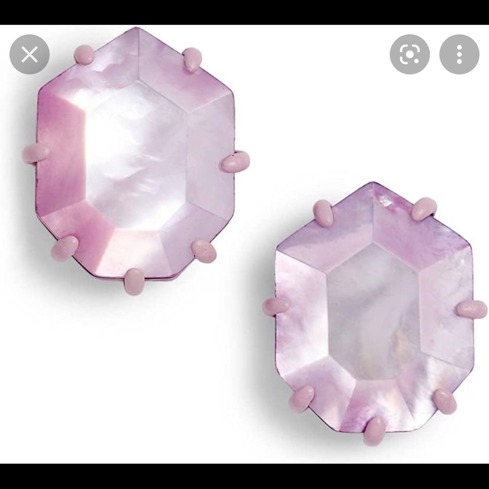 NWT Kendra Scott RARE & RETIRED Morgan Earrings Lilac Pearl Matte Beautiful! - Picture 5 of 16